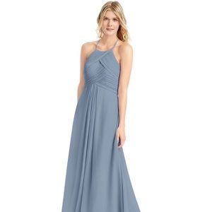 Azazie Ginger Dress- dusty blue size small